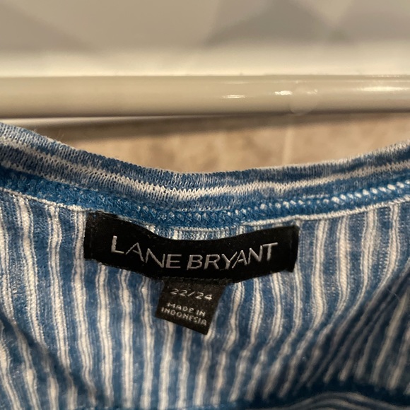 Lane Bryant 3/4 sleeve striped top - Picture 2 of 3